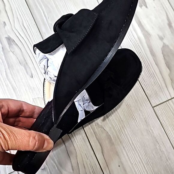 (52-3760) Coutgo Women's Flat Mules Bow Knot Square Closed Toe Sz 7 - Picture 8 of 10